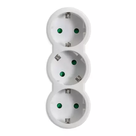 LEGRAND MULTI-SOCKET PLUG 2P+E 3 FRONT OUTLETS 16A WHITE - Stickproppar - 79140 - 1