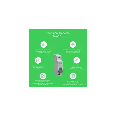 Easy9 MCB 1C6 6kA Johdonsuojakatkaisija - Normcentral och förnödenheter - 78480 - 2