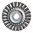 Twisted knot weel brush 125 mm 22,2 mm 0,5 mm - Teräs-, messinki- ja nylonharjat - 12800 - 1