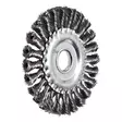 Twisted knot weel brush 125 mm 22,2 mm 0,5 mm - Teräs-, messinki- ja nylonharjat - 12800 - 2