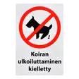 Opaste Koiran ulkoilut. kiellett 20x30 k - Vägvisare och skyltar - 89090 - 1