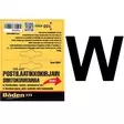 Letter sticker W, 100 mm - Tarranumerot ja kirjaimet - 8860 - 1