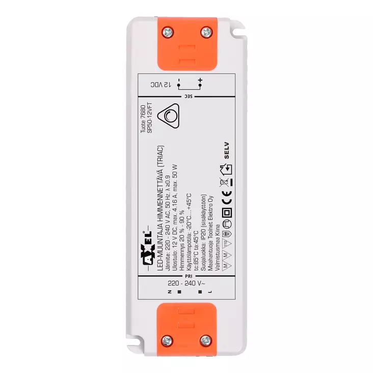 LED transformator 50 W TRIAC 220-240V 50Hz IP20 - LED-transformatorer - 7680 - 1