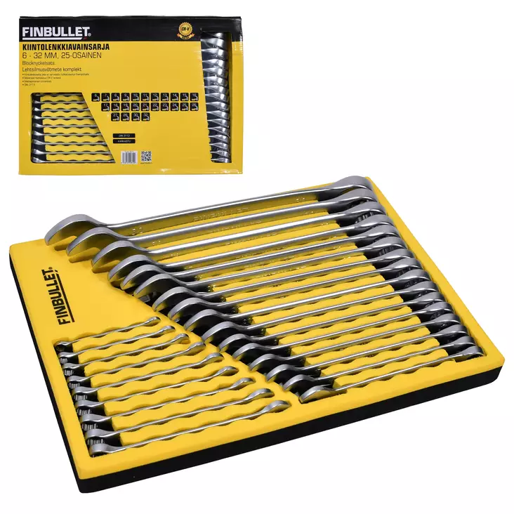 Combination wrench set 6-32mm 25pcs - Kiintolenkkiavaimet ja -sarjat - 2810 - 1