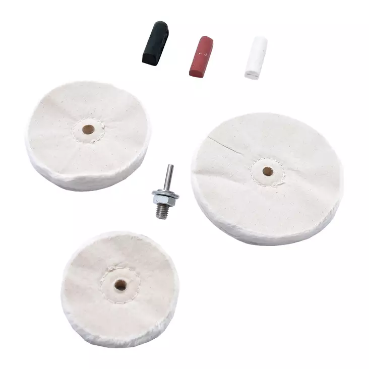 Finbullet Metallinkiillotussarja 7-osainen - Kiillotuslaikat ja -sarjat - 1260 - 1