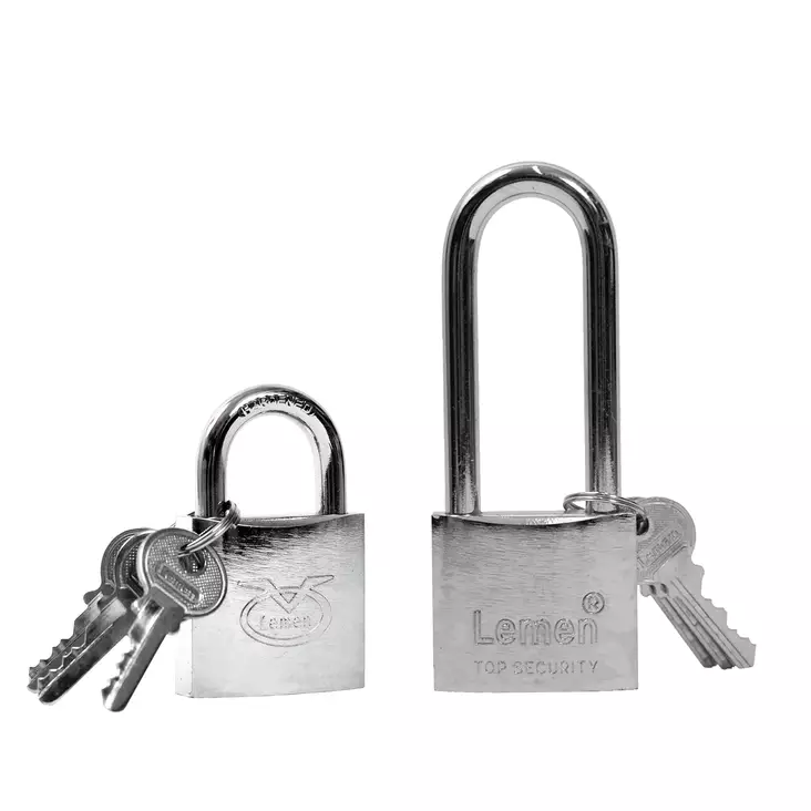 Hänglås 2 x 38 mm lång och normal, 3 nycklar - Lås - 2500 - 1