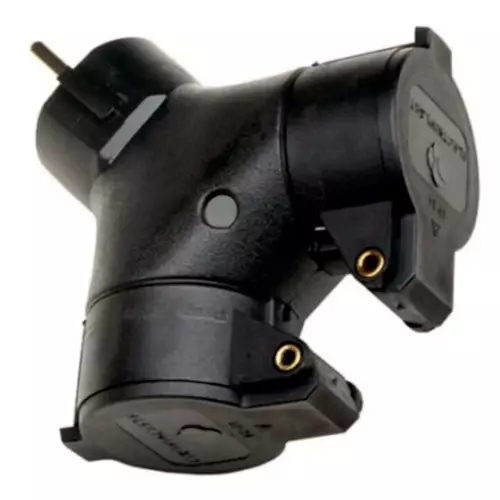 Y-TYPE 2-WAY ADAPTER 230V/16A IP44 OUTDOOR USE - Pistorasiat - 84840 - 1