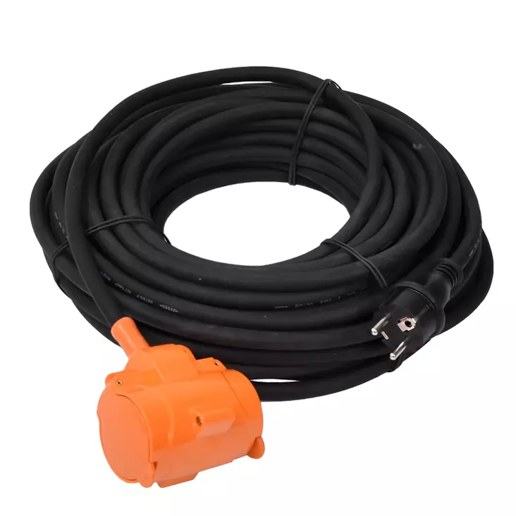 Skarvsladd 2 vägs 20 m IP44 H07RN-f 3x2,5 mm gummikabel - Förlängningskablar - 8530 - 1