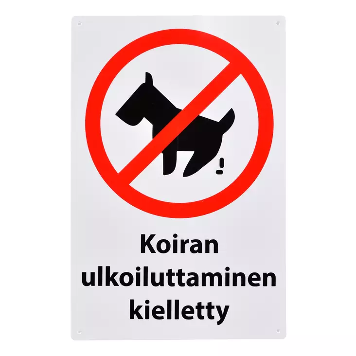 Opaste Koiran ulkoilut. kiellett 20x30 k - Vägvisare och skyltar - 89090 - 1