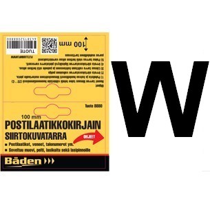 Letter sticker W, 100 mm - Tarranumerot ja kirjaimet - 8860 - 1