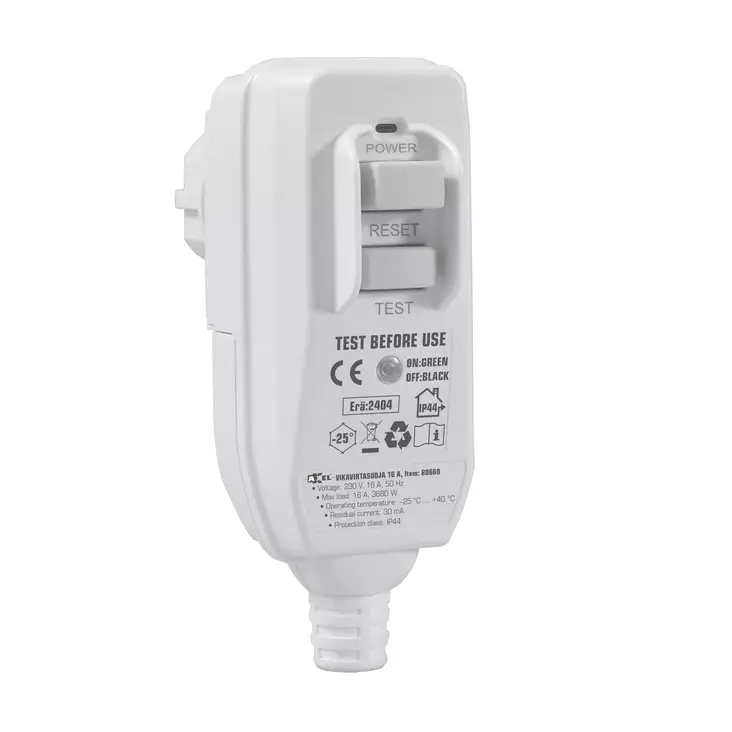 Circuit breaker 16A 3680W IP44 - Pistotulpat - 80660 - 1