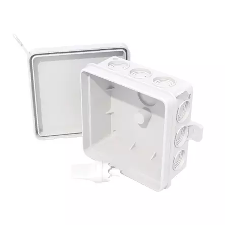 Jakorasia IP54 85x85x37 mm valkoinen - Jako- ja kytkentärasiat - 87801 - 1