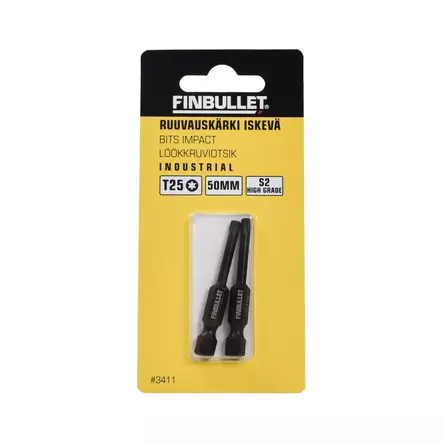 Konekärki iskevä T25*50mm 2kpl Erikoisterä iskukoneille - Konekärjet - 3411 - 1