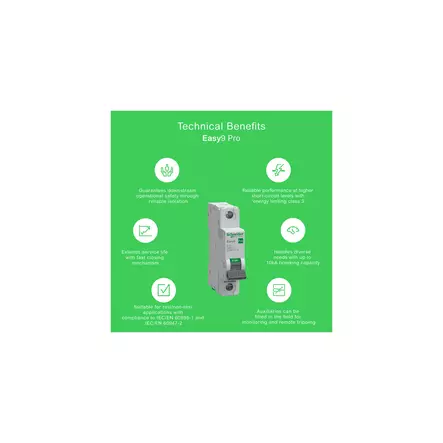 Easy9 MCB 1C10 6kA Schneider Electric - Normcentral och förnödenheter - 78481 - 2