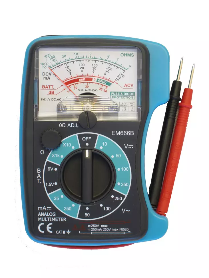 Axxel Analoginen yleismittari 10A, CAT III 300V - Yleismittarit - 8671 - 1