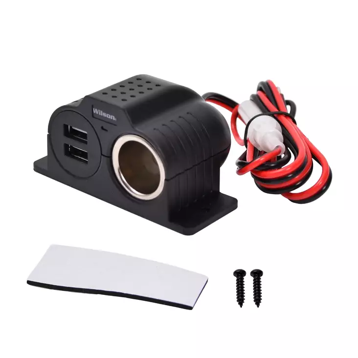 Axxel Latausportti 2xUSB + tupakansytytinpistoke - USB plugit, laturit ja tarvikkeet - 8281 - 1