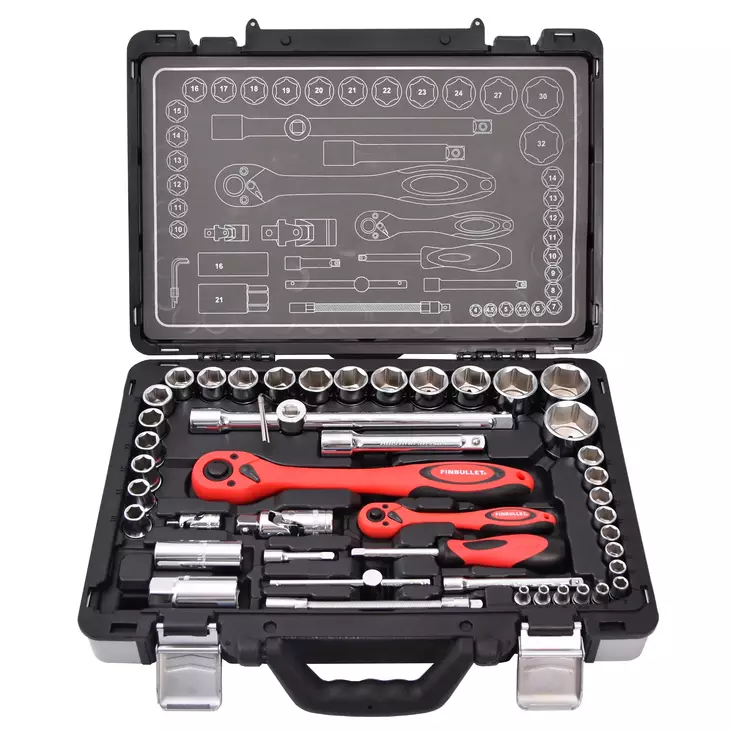 Hylsnyckelsats 48 delar 1/2" & 1 4-32 mm - Hyls- och verktygssatser - 1651 - 1