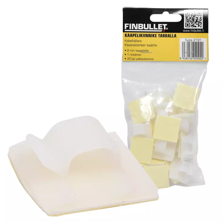 20 pcs stick cable clamp 1 hole - Nippusiteet - 2191 - 1