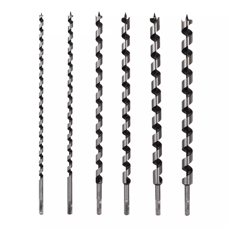 Auger bit set 6 pcs 10-25 mm 450 mm - Puuterät - 1711 - 1