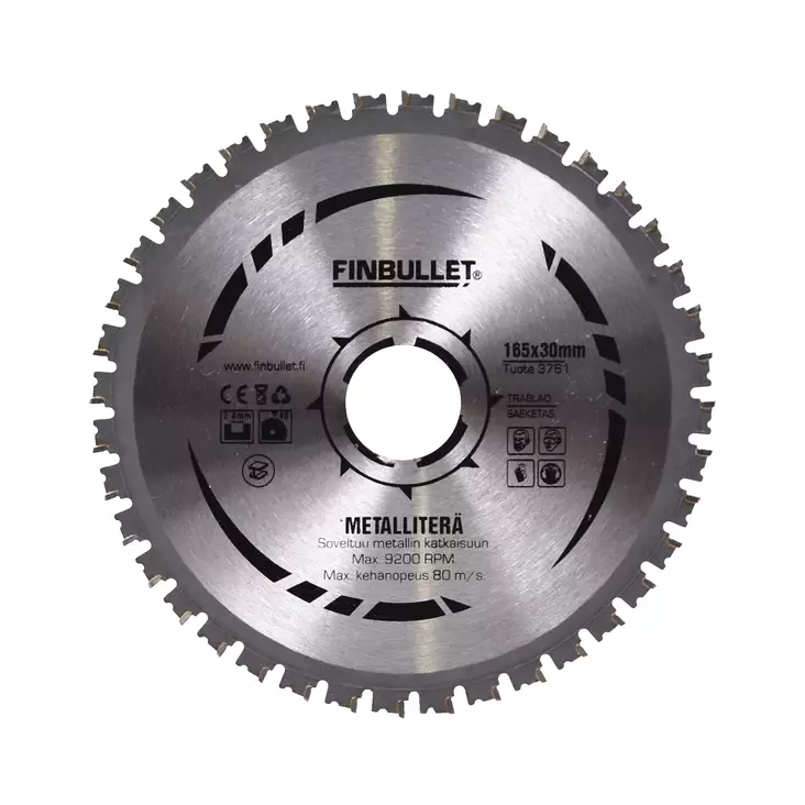 Metallblad TCT D/B 165 mm 40T 30/25,4 - Diamantkap- och diamantslipskivor - 3761 - 1
