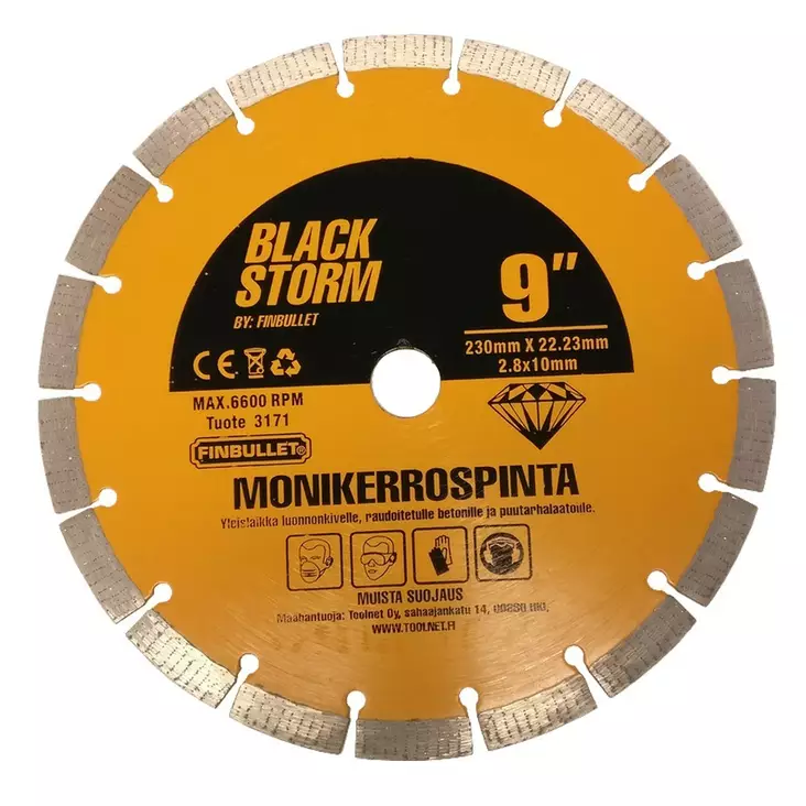 Diamantkapskiva 230 mm*10 mm - Diamantkap- och diamantslipskivor - 3171 - 1