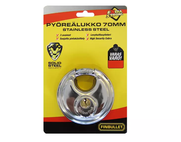 Hänglås 70 mm rund - Lås - 2521 - 1