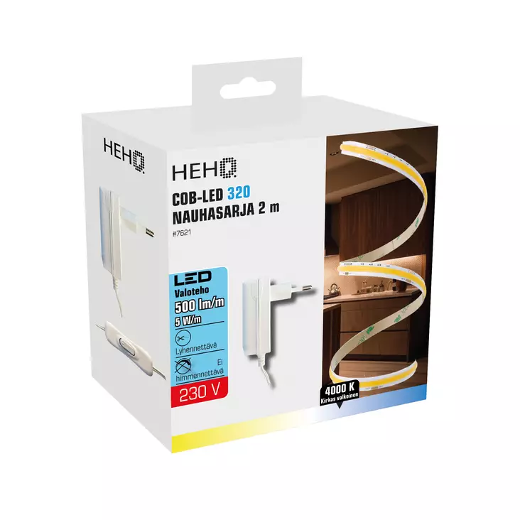 HEHQ LED-nauha 2 m 10 W 24 V + muuntaja - LED-nauhat - 7621 - 1