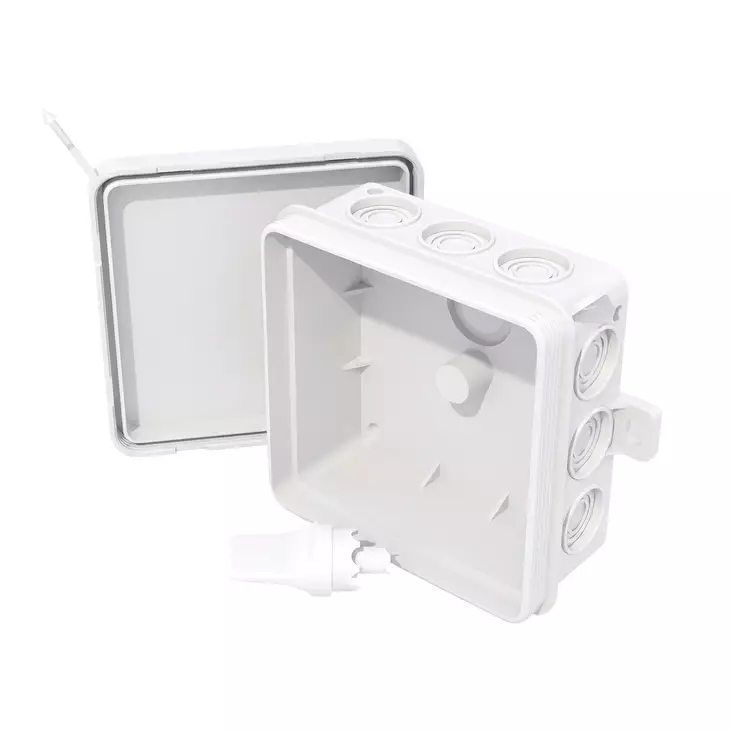 Jakorasia IP54 85x85x37 mm valkoinen - Jako- ja kytkentärasiat - 87801 - 1