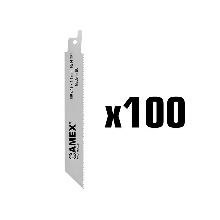 Puukkosahanterä 150x19x1.3mm 10/14 TPI BiCo 100kpl Made in EU - Puukko- ja pistosahanterät - 2561 - 1