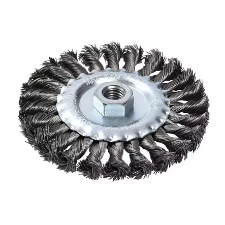 Finbullet Lautasharja 125 mm x M14 INOX - Teräs-, messinki- ja nylonharjat - 1292 - 1