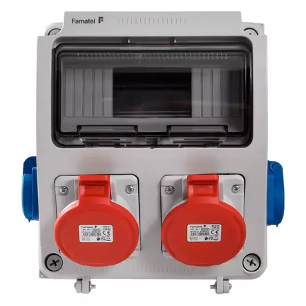 Pistorasiakotelo 2x16A schuko + 2x16A 5P - Eldosor - 87702 - 1