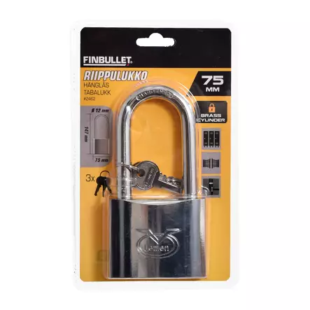 Padlock 75 mm CHROM - Lukot - 2462 - 1