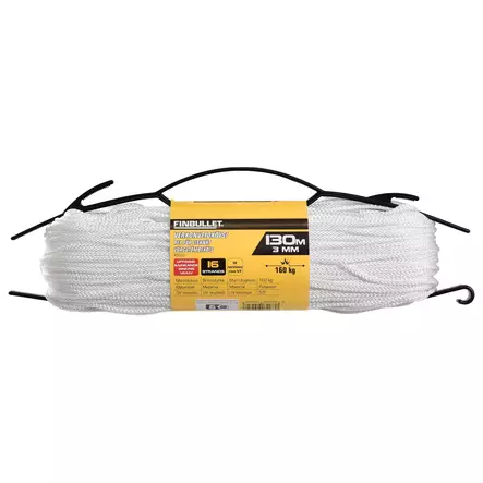 Rep för fisknät 130m x 3mm Polyester 160kg sjunkande - Snören och rep - 5532 - 1