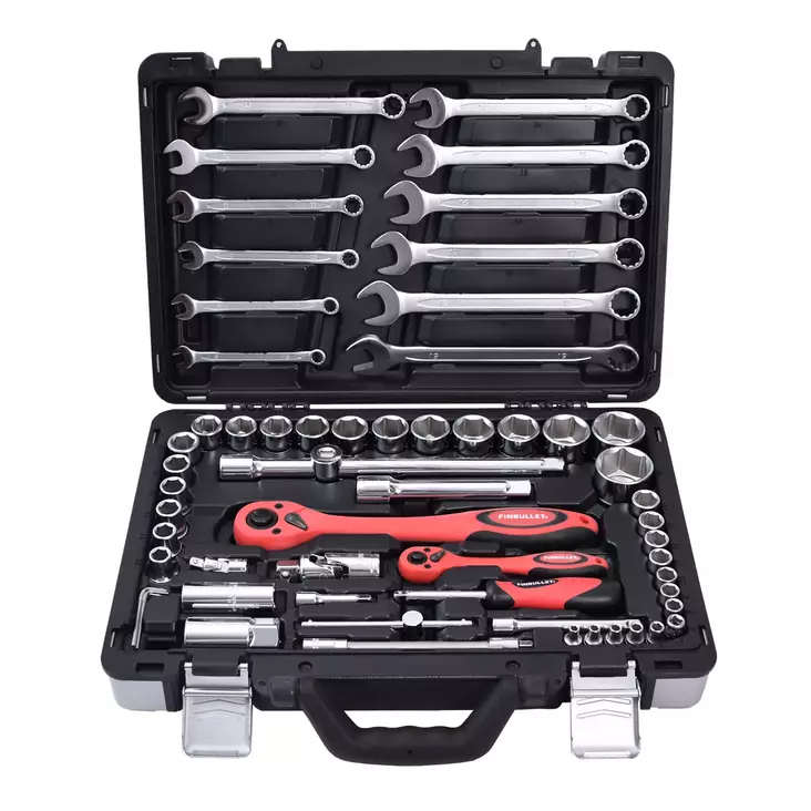 Verktygssats 61 delar CRV - Hyls- och verktygssatser - 1652 - 1