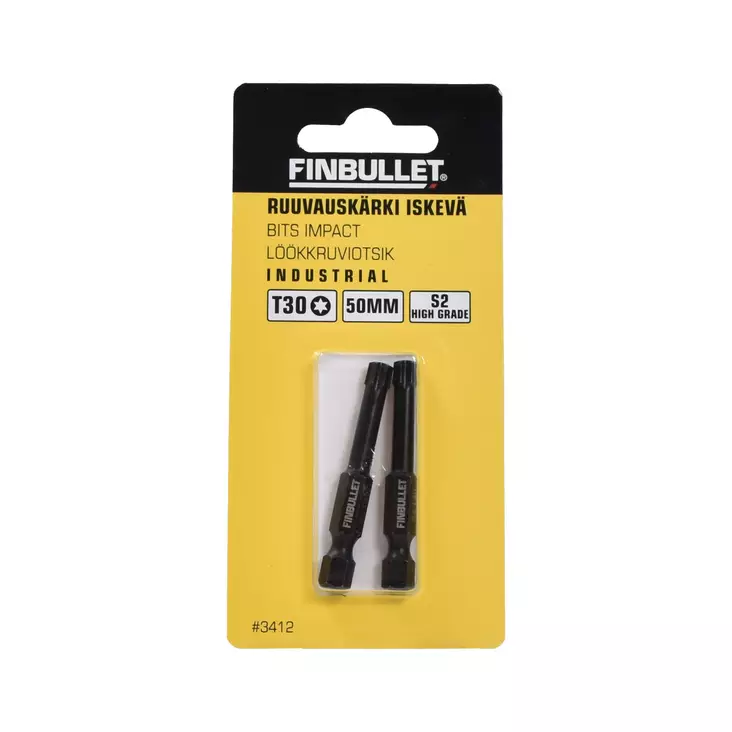 Konekärki iskevä T30*50mm 2kpl Erikoiste - Bits - 3412 - 1