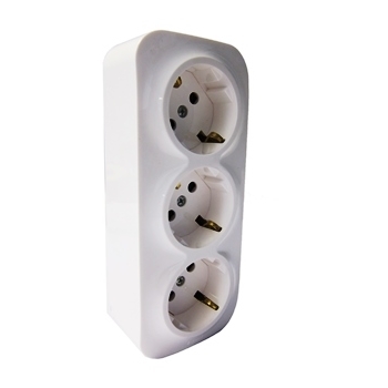 Wall socket 3 x schuko 16 A 782418 IP20 - Uttag - 7962 - 1