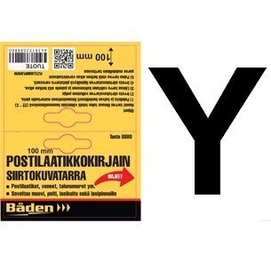 Letter sticker Y, 100 mm - Tarranumerot ja kirjaimet - 8862 - 1
