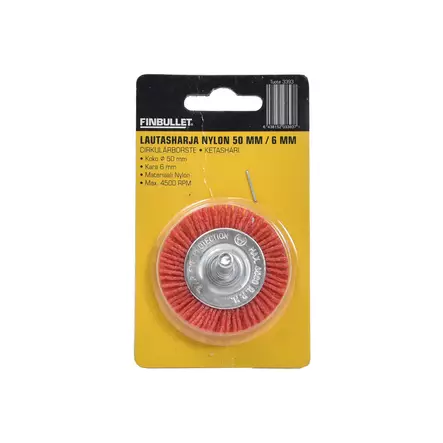 Cirkulärborste 50 x 6 mm - Stål-, mässing- och nylonborstar - 3393 - 2