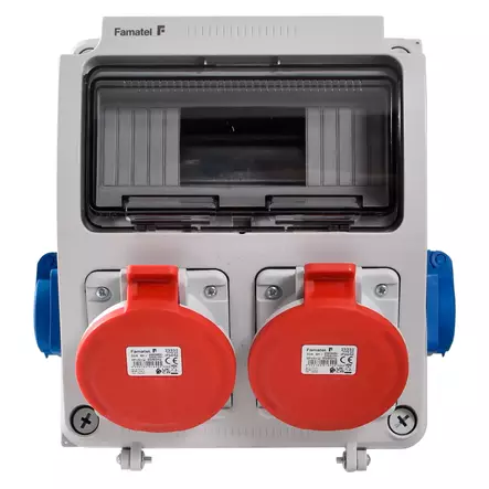 Pistorasiakotelo 2x16A schuko + 2x32A 5P - Eldosor - 87703 - 1