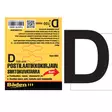 Letter sticker D, 100 mm - Tarranumerot ja kirjaimet - 8883 - 1