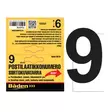 Tarranumero 9, 50mm - Självhäftande siffror och bokstäver - 8893 - 1