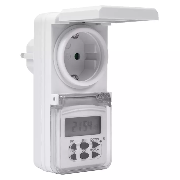 DIGITAL TIMER DAY/WK 10 PROGRMS 80A 50HZ IP44 230V 1800W WHITE - Ajastimet - 8023 - 1