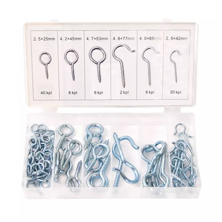 Eyelet set 80 pcs - Koukut, telineet ja kannattimet - 2473 - 1