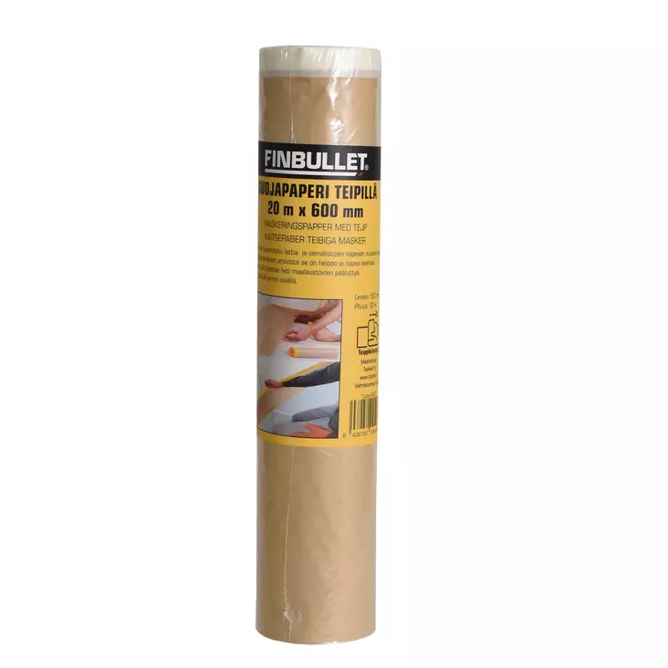 Finbullet Suojapaperi teipillä 20 m x 600 mm - Maalaus - 4543 - 1