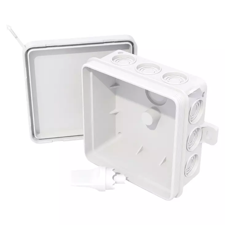 Jakorasia 100x100x37 IP54 8kpl valkoinen - Jako- ja kytkentärasiat - 87803 - 1