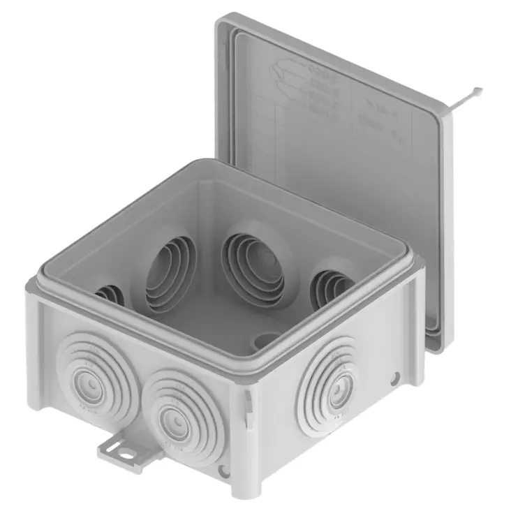 Jakorasia 102x102x56mm IP66 harmaa - Eldosor - 87813 - 1