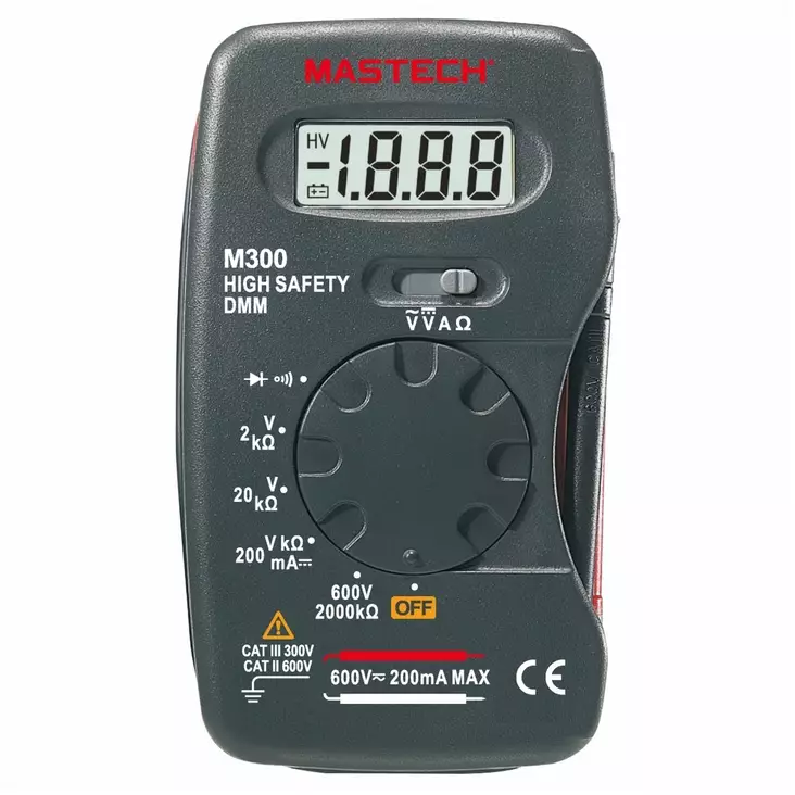 POCKET DIGITAL MULTIMETER 300V CATIII 300V, 200mA,2Mohm - Multimetrar - 8643 - 1