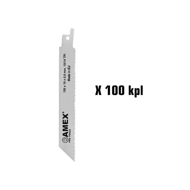 Puukosahanterä BiCo 150x19x0.9mm 10/14 TPI 100kpl - Puukko- ja pistosahanterät - 2573 - 1