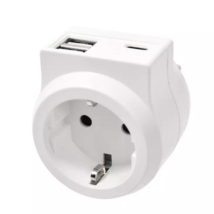 USB Laddare x2, 5V DC, max. 4.2A 230 V-50 Hz 0.25 A - USB-kontakter, laddare och tillbehör - 7904 - 1