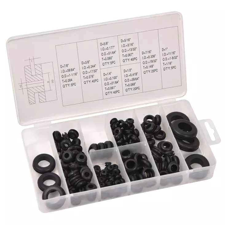 Gummigenomföringar 180 sats - Sprint-, fjäder- och o-ringsatser - 2494 - 1